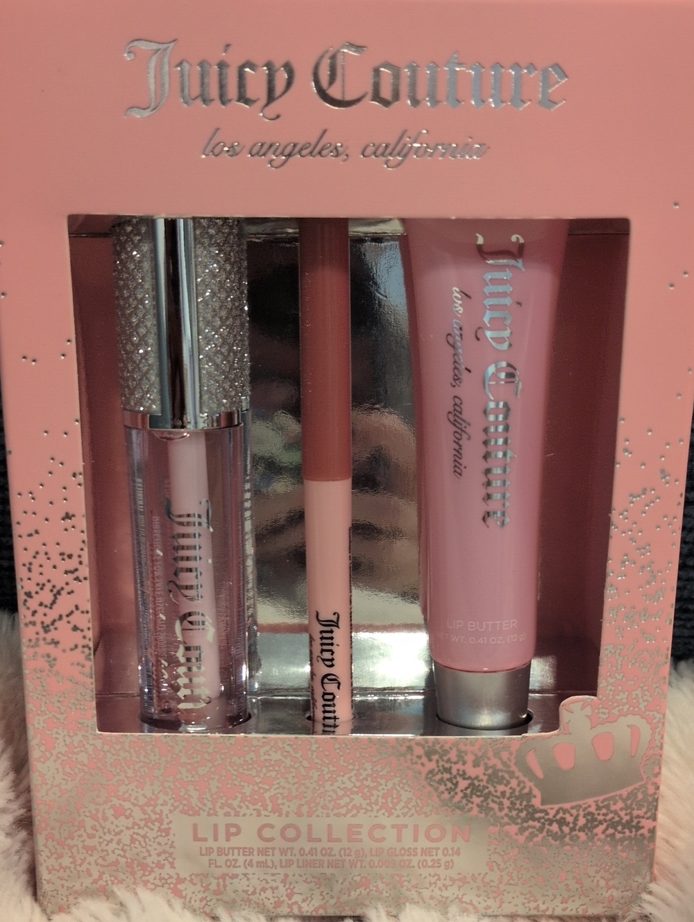 Juicy Couture Pink Lip Collection Trio — Soft Pink Butter, Gloss & Liner